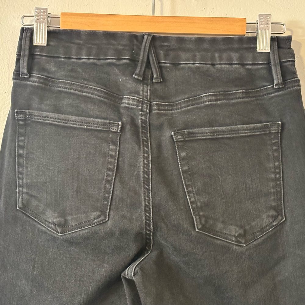 Good American Good High Waist Button Fly Skinny Jeans Black Women’s Size 8/29 - Picture 4 of 10